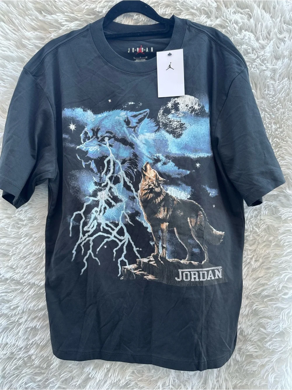 Jordan Black Wolf Graphic Tee